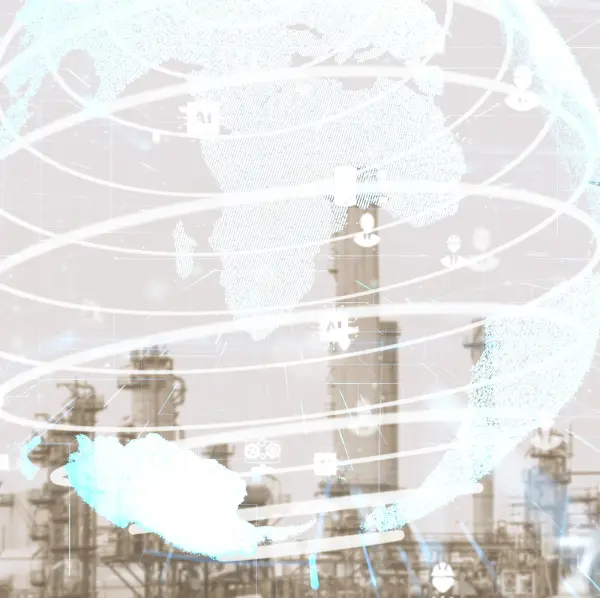 Future factory plant and energy industry concept