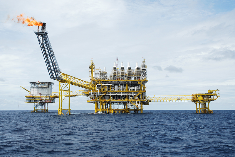 Offshore platform with flare