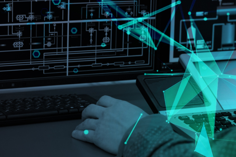 simulation on computer screen