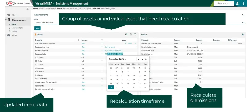VM-GEM Emissions recalculation