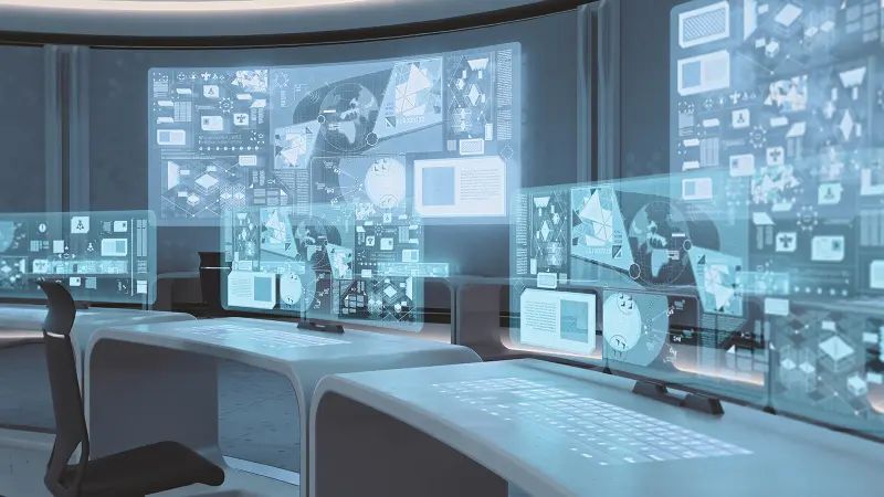 futuristic control center